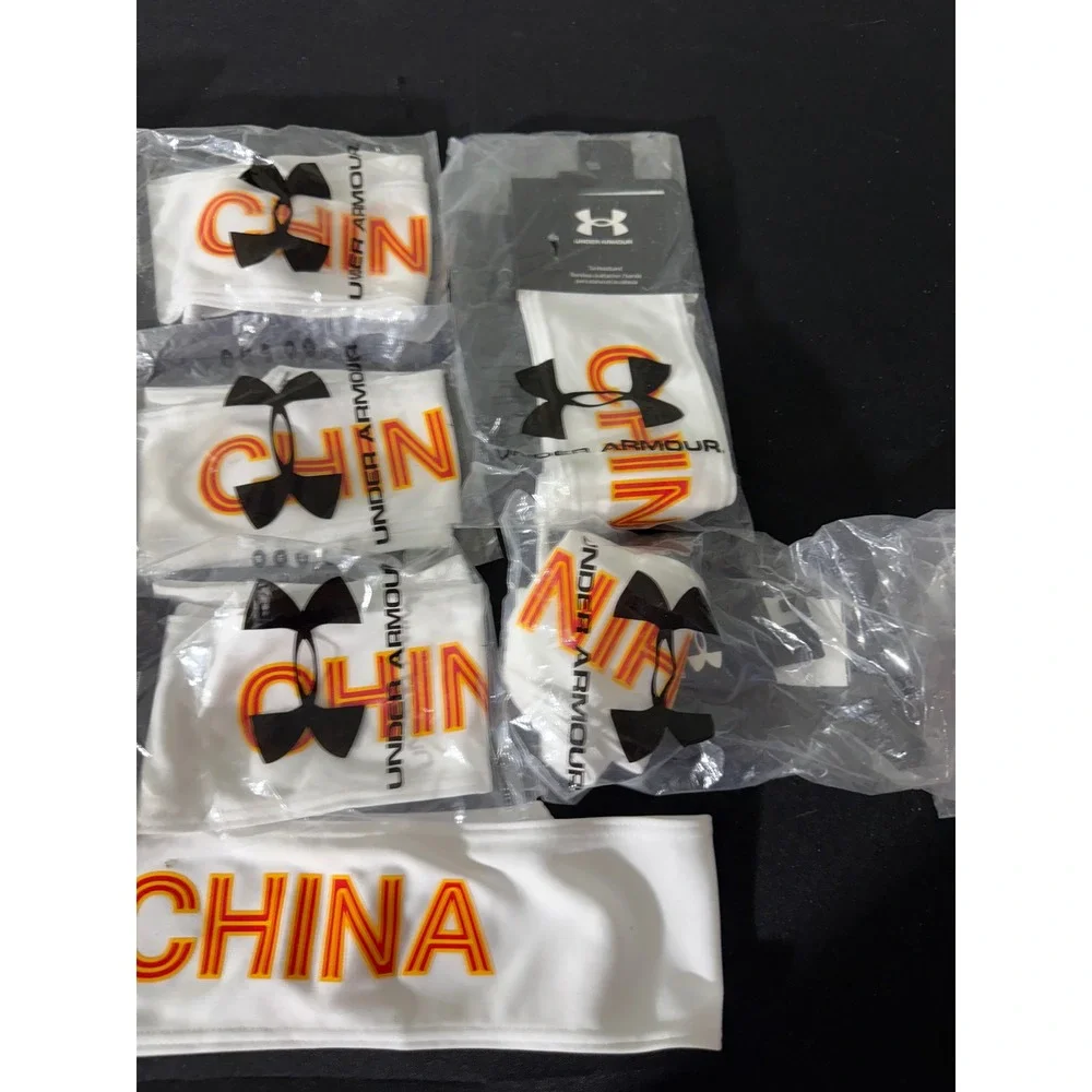 Under Armour China Tie Headband OSFA NEW HeatGear Athletic Sweatband 7‎ Pack